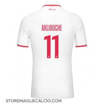 AS Monaco Maghnes Akliouche #11 Maglia Gara Casa Repliche 2024-25